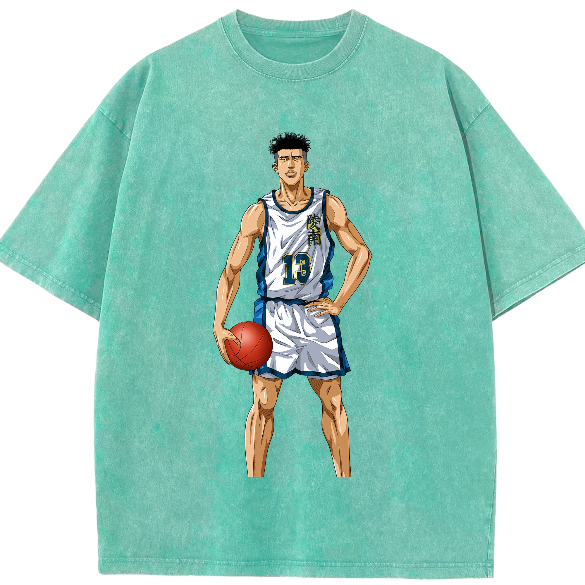 （画像用） SLAM DUNK／スラムダンク 綿100% ヴィンテージ風 半袖Tシャツ（フロントプリント）